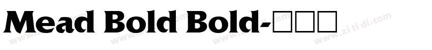 Mead Bold Bold字体转换